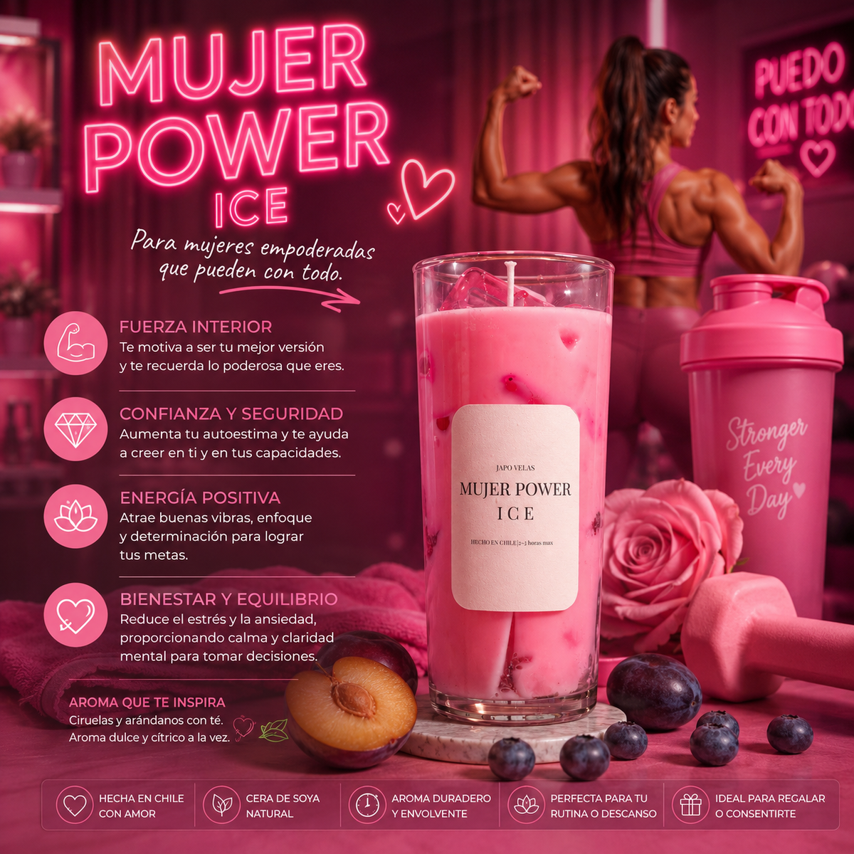 Vela Bebida MUJER POWER ICE