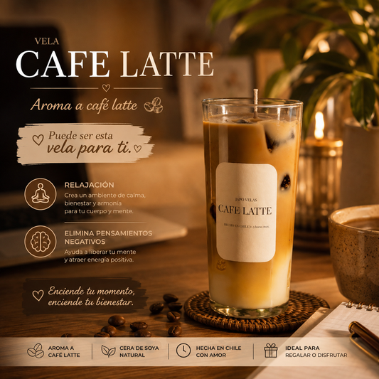 Vela bebida Café Latte