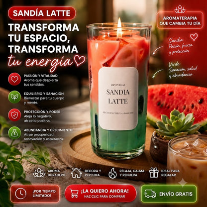 Vela Bebida Sandia Latte